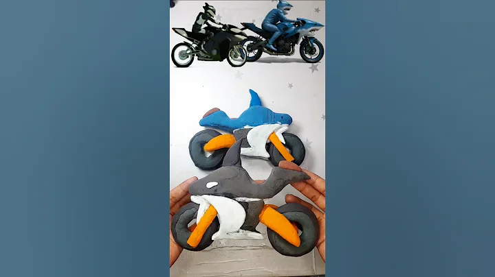 Italian Brainrot Color Mixing tralalero tralala and orcalero orcala Motorbike made of clay part 6