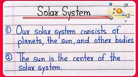 10 lines on Solar System essay in English | Solar System essay 10 lines | Essay on Solar System