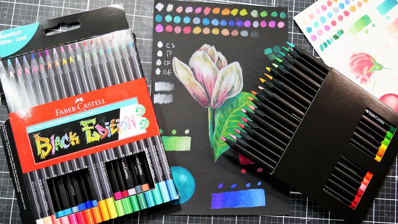 Colores Faber-Castell Super Soft Black Edition x 36