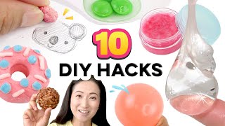 10 Craft Hacks with Everyday Items! Water Bubbles, Bath Clay, Candy Paint and MORE screenshot 1