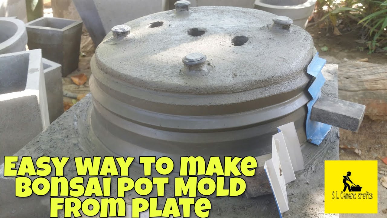 Easy way to make bonsai pot mold from plate YouTube
