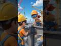 Building a Massive City Bridge from Scratch! 🌉🏗️ #construction #animation