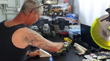 Axial Scx24 B-17 Betty Free Suspension Mods and  Brass Wheel Weight Hex Extensions