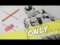 Pen Only Challenge NO Pencil - THIS IS NOT EASY - DragonBall Art