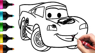 🚗 Lightning McQueen Drawing, Painting, and Coloring for Kids | Let's Race into Artistic Adventures!