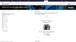 ACA 122: (Summer 2020) Welcome to Class/Course Navigation