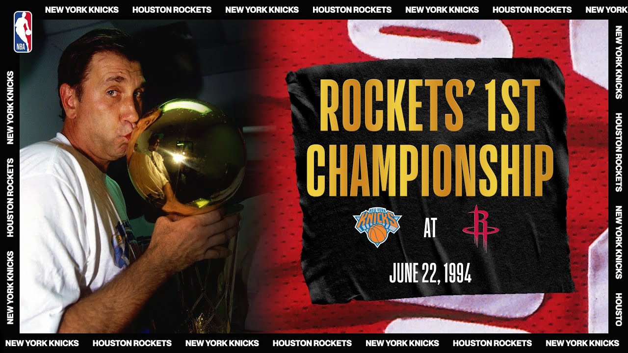 Rudy T Leads Rockets To First Nba Championship Nbatogetherlive Classic Game Youtube