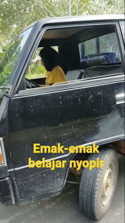 wow😱❗Emak-emak bekajar nyetir pickup l300