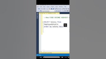 How To Find Second Highest Salary Using Sql Server | Urdu | हिंदी ✅
