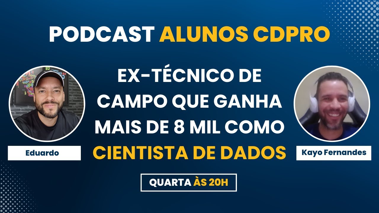 Ex-Técnico de campo que ganha mais de 8 mil como Cientista de Dados ...