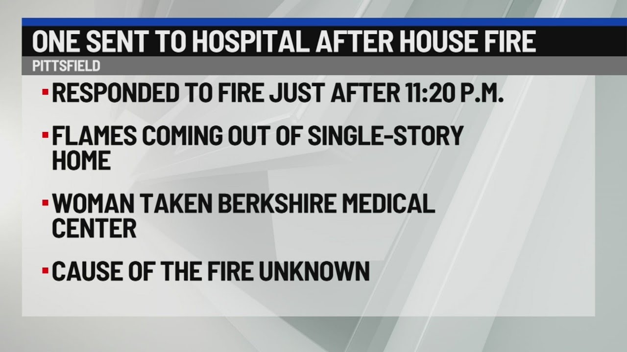 1 hospitalized after house fire in Pittsfield - YouTube