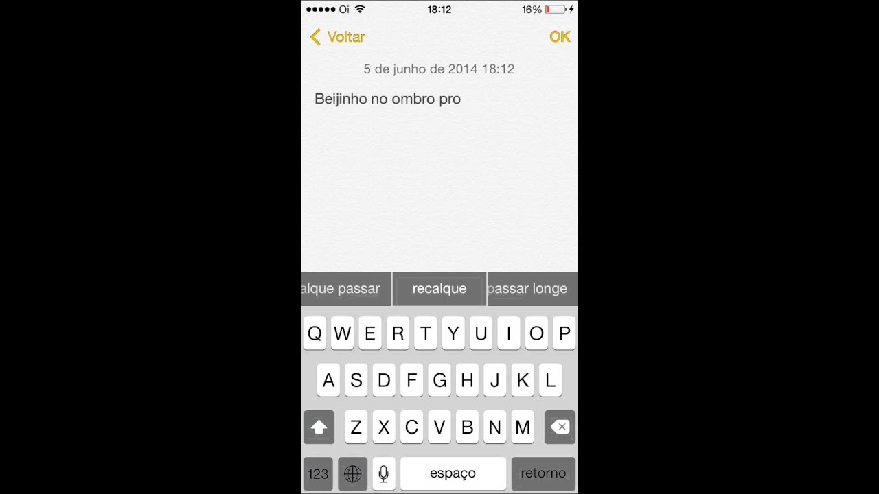 iOS 8 - Novo teclado "Predictive"