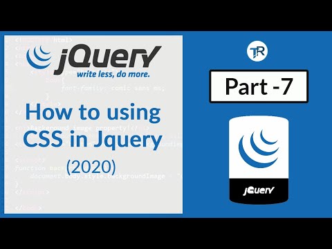 HOW TO USING CSS IN JQUERY (2020)