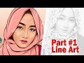 Vector vexel portrait tutorial  part 1 line art