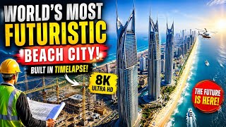 World's Most Futuristic Beach City! 🌊🏙️ Mega Skyscrapers Built in Timelapse (8K AI Construction)