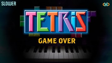 Tetris - Game Over [Piano Tutorial] (Synthesia) (SLOW)