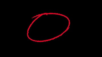 Handwritten pencil animated circle  for highlighting objects and text in SHOTCUT and other editors