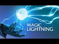 How to paint magic lightning and electricity  art tutorial