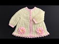 Chaquetita a Crochet o Ganchillo Para Niñas Paso a Paso 0-12M, Chambrita Tejida con Ganchillo