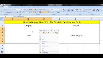 How To Display Time With AM/PM on Excel Format Cell