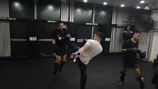 (090822) Muay Thai Sparring w/ Jamil (wheel of Impersonation 😂🎡) | Absolute MMA