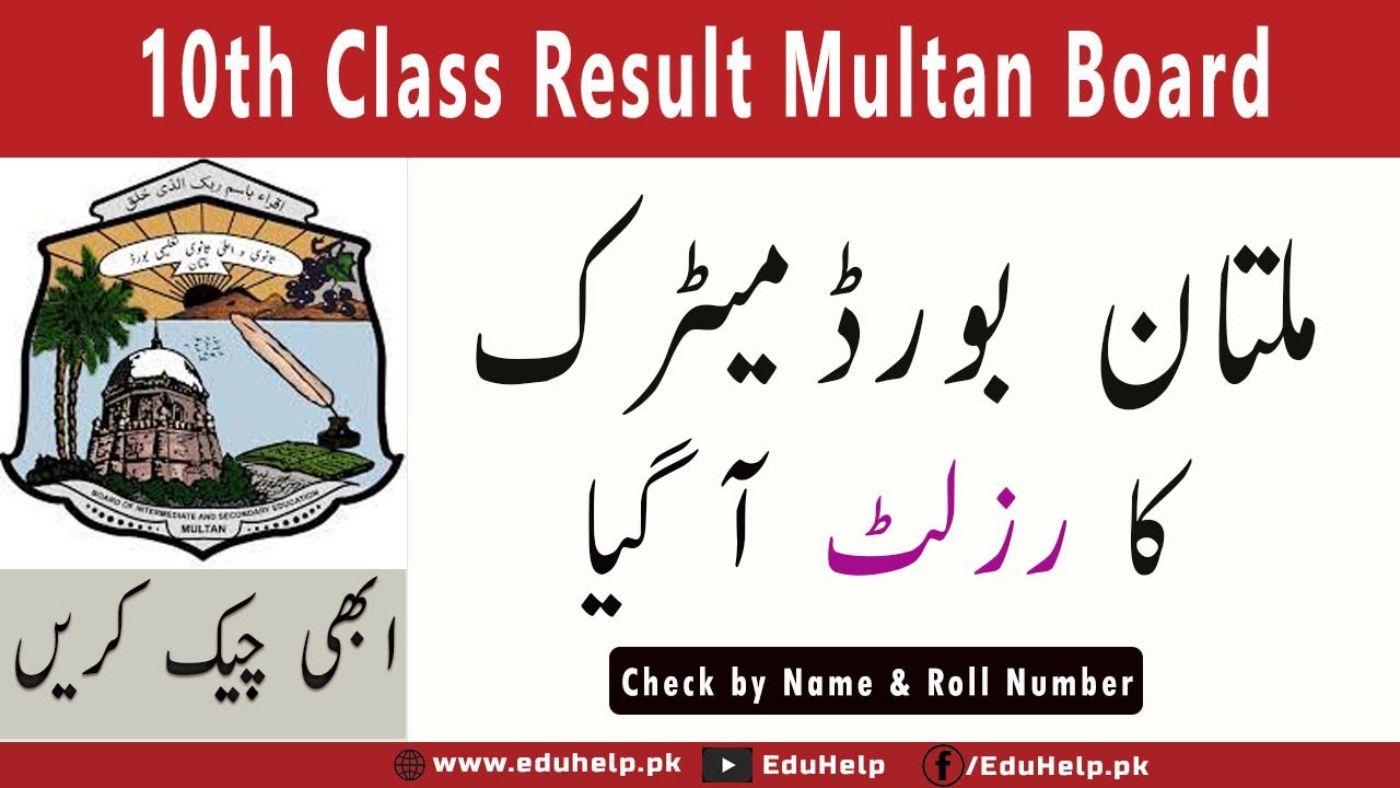 BISE Multan 10th Class Result 2023 Announcement YouTube