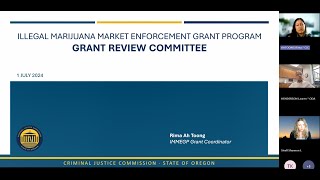 Grant Review Committee: Illegal Marijuana Market Enforcement Grant Program 20240701