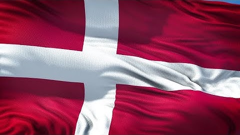 Denmark Flag 5 Minutes Loop - FREE 4k Stock Footage - Realistic Danish Flag Wave Animation