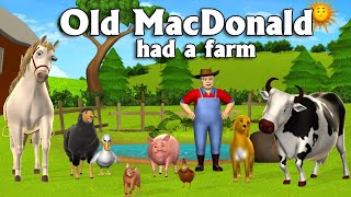 Old Macdonald Had A Farm Animal Cartoon and Kids Rhymes, #nurseryrhymes #rhymes #cartoon