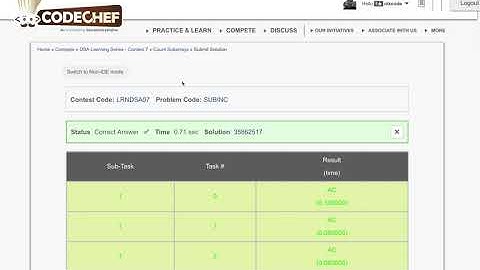 count subarrays | count subarrays codechef | SUBINC