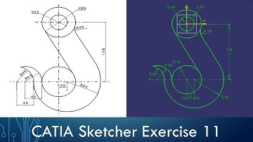 CATIA Sketcher Exercise - Sketch 11