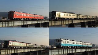 【ジョイント音良き】JR高徳線 春日川橋梁にて様々な列車を撮影