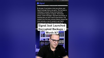 Signal Just Launched Encrypted Backups - Worth It?