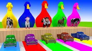 Long Slide Game With Cow Elephant Gorilla Hippopotamus Tiger 3d Animal Game Funny 3d Animals screenshot 3