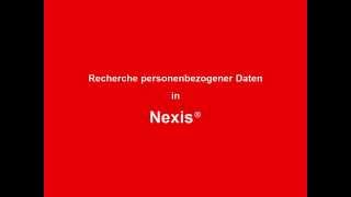Recherche personenbezogener Daten in Nexis®