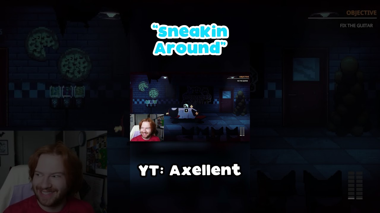 🫣🐍WE SNEAKIN' #axellent #shorts #ytshorts #fnaf #intothepit #fnaf #reaction #springtrap