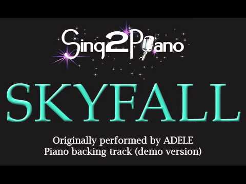Skyfall - ADELE (Piano backing track) Karaoke Cover