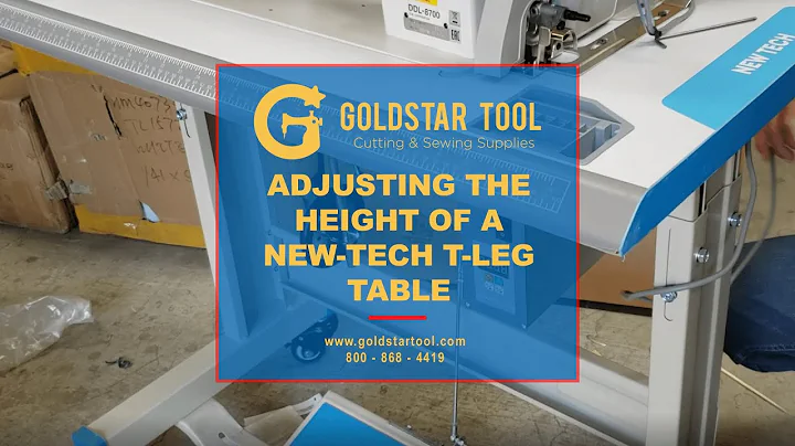 Tutorial - Adjusting the Height of a New-Tech T-Leg Table - Goldstartool.com - 800-868-4419
