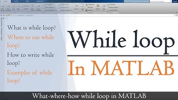 While loop in matlab | while loop syntax in matlab | While loop Matlab example | MATLAB TUTORIALS