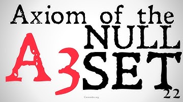 Axiom 3 (The Axiom of the Null Set) Axiomatic Set Theory