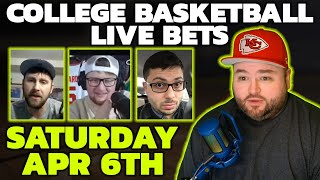 College Basketball Bets Live Saturday April 6 | Kyle Kirms