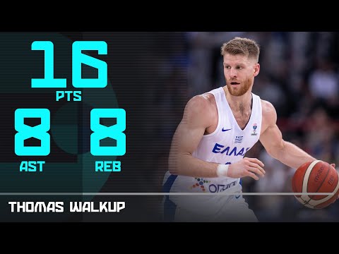 Thomas Walkup 🇬🇷 flirts with the triple double! FIBA #EuroBasket 2025 Qualifiers