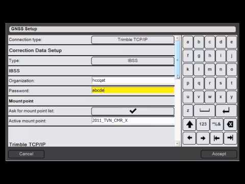 8. Trimble DPS900 V1.2 - GNSS Setup: Using IBSS corrections