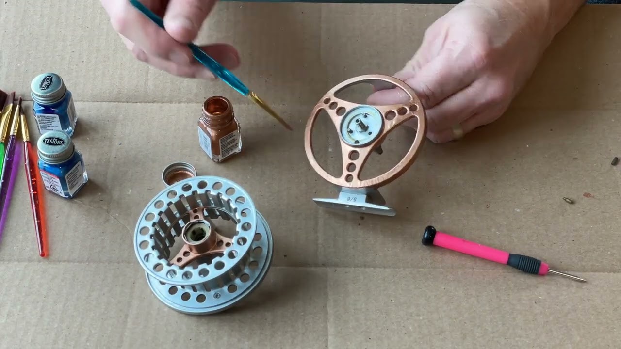 custom painted fly reels Abel TR Larko Reel Nomad 2 Pliers Transforming an Old Fly Fishing