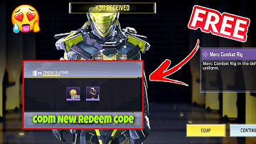 codm *NEW* redeem code 2025 may | codm redeem code 2025 today | get free merc combat rig skin codm