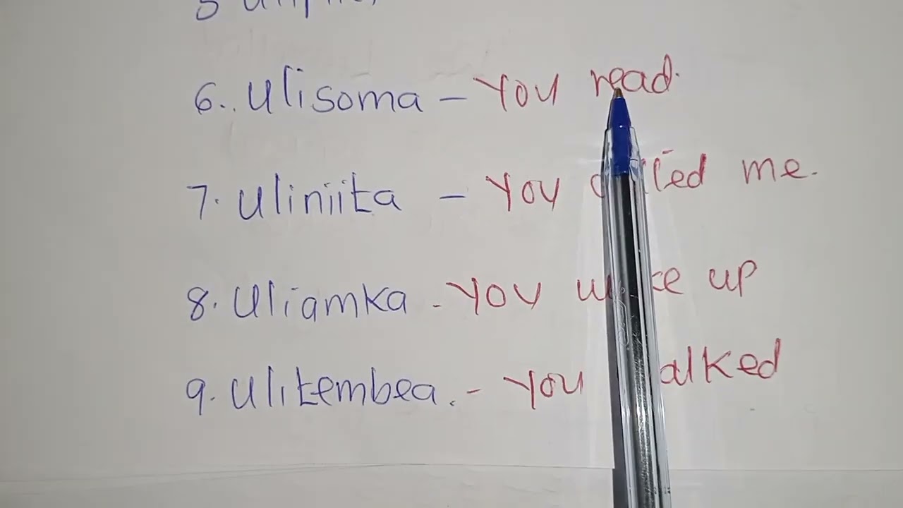 Swahili past tense Made simple. PART 1 . Learn Kiswahili for Beginners