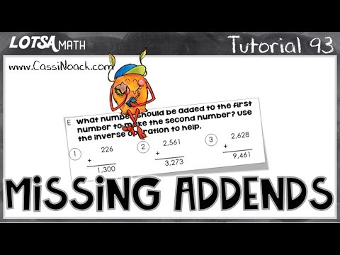 Math Lesson 93 - Missing Addends - LOTSA MATH