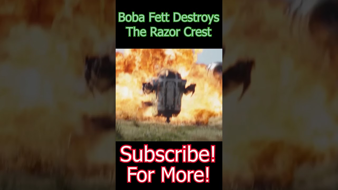 Boba Fett destroys the Razor Crest
