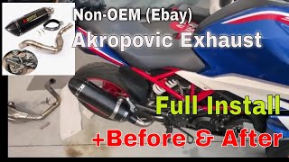 Bmw G310R Akropovic Full Exhaust Kit Before And After Upgrade