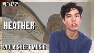 SUPER EASY Viola Sheet Music: How to play Heather  by Conan Gray